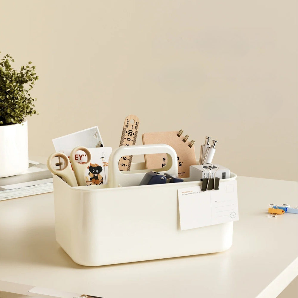 Organizador Multiuso 6 Divisiones Blanco Crema