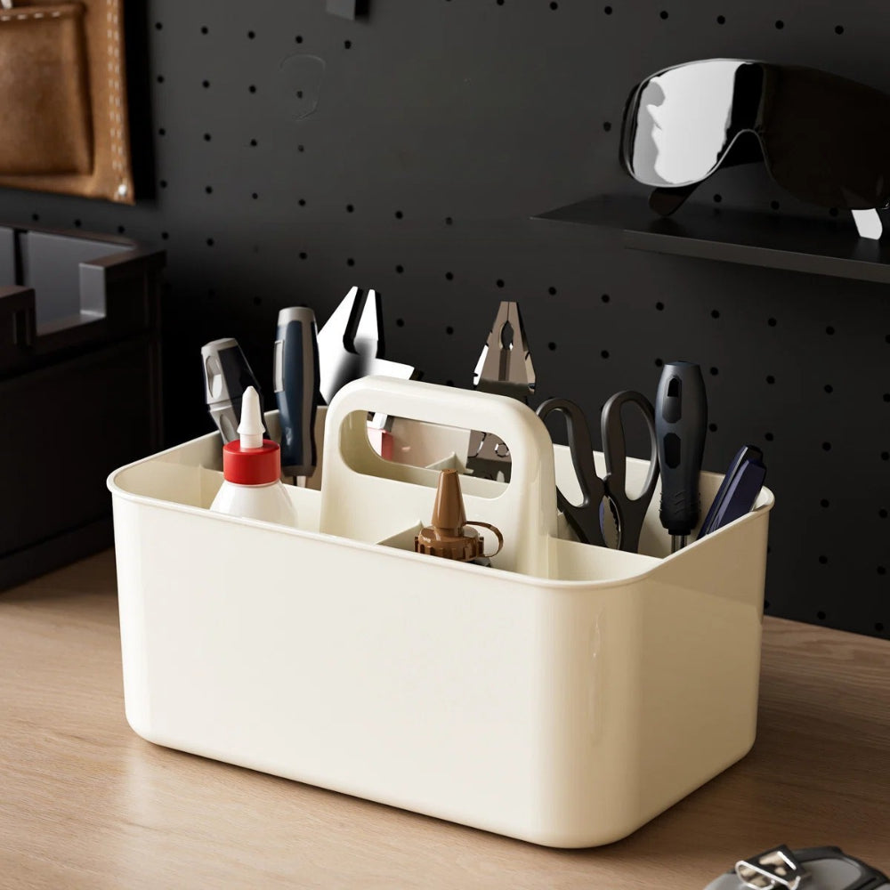 Organizador Multiuso 6 Divisiones Blanco Crema