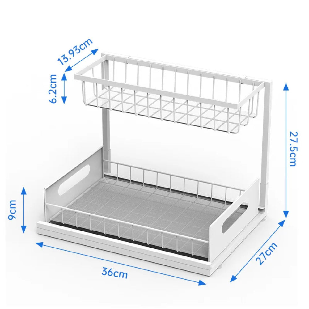 Organizador Multifuncional 2 Niveles Blanco