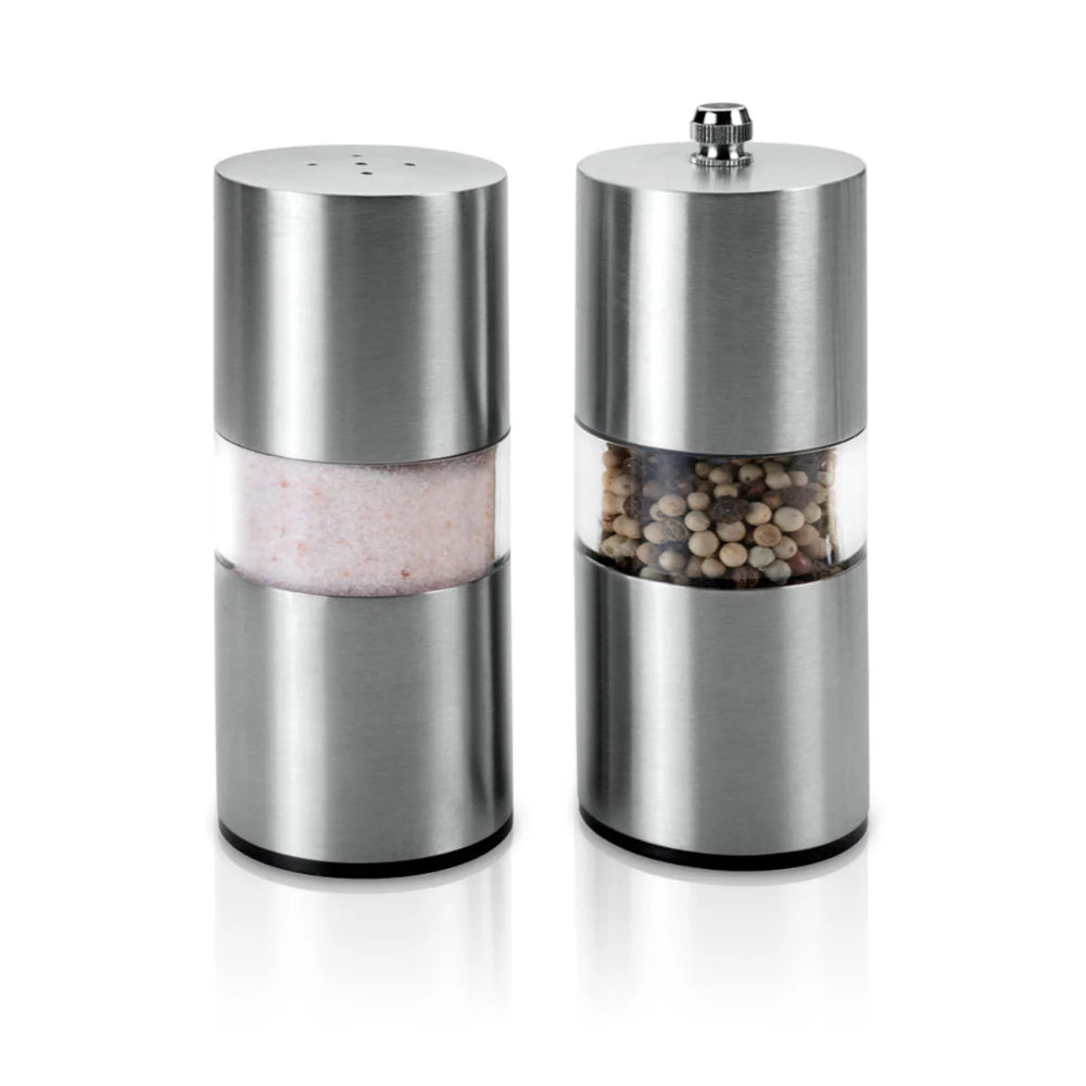 Set Salero y Pimentero Acrílico/Acero Inox Metaltex