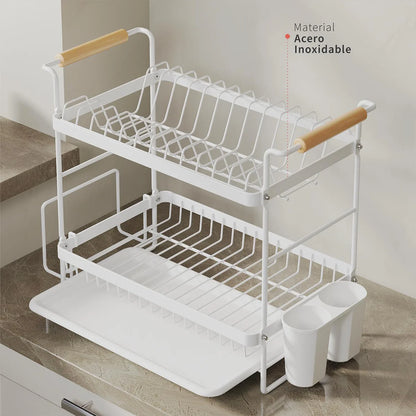 Secaplatos Escurridor Acero Inox Bilbao 2 Niveles