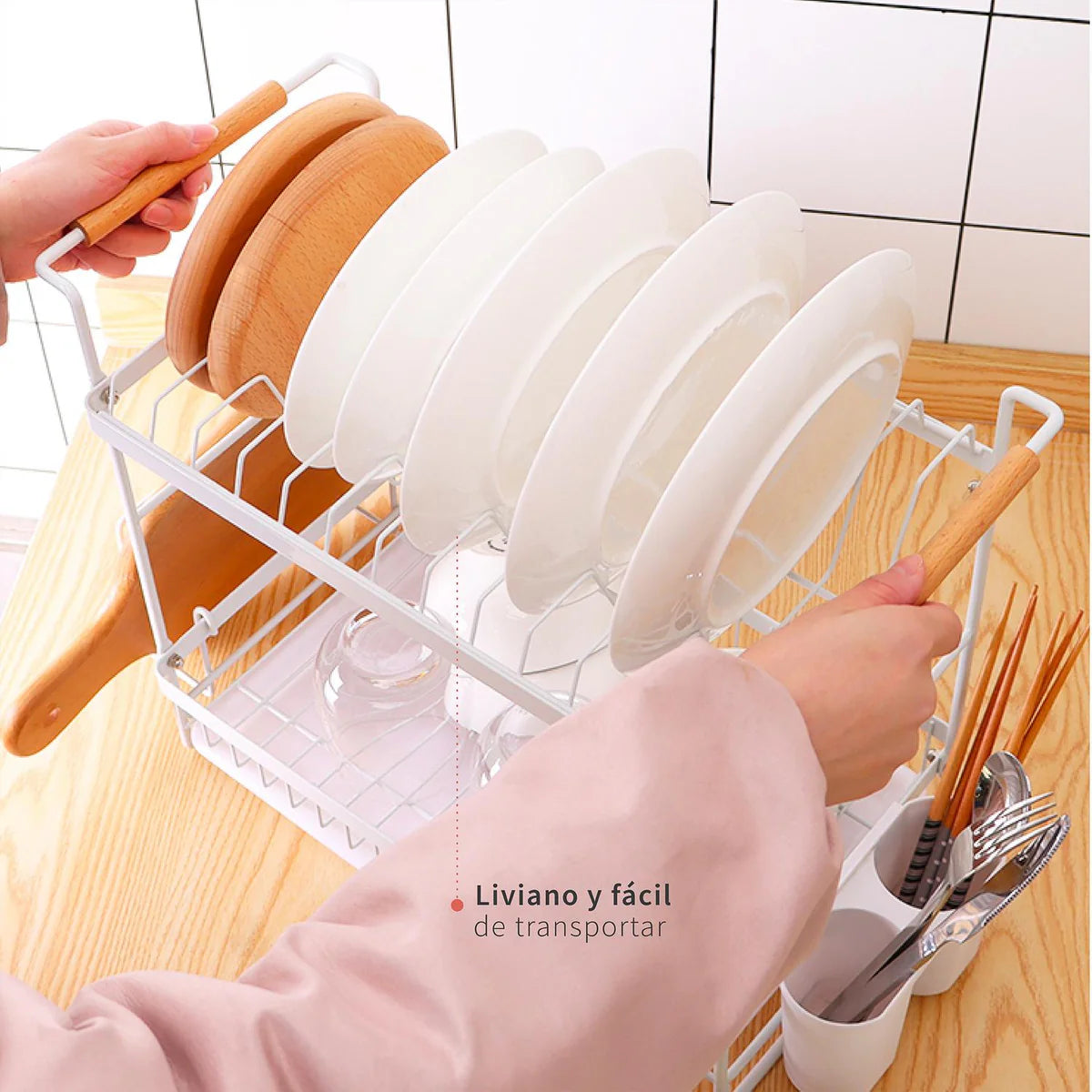 Secaplatos Escurridor Acero Inox Bilbao 2 Niveles