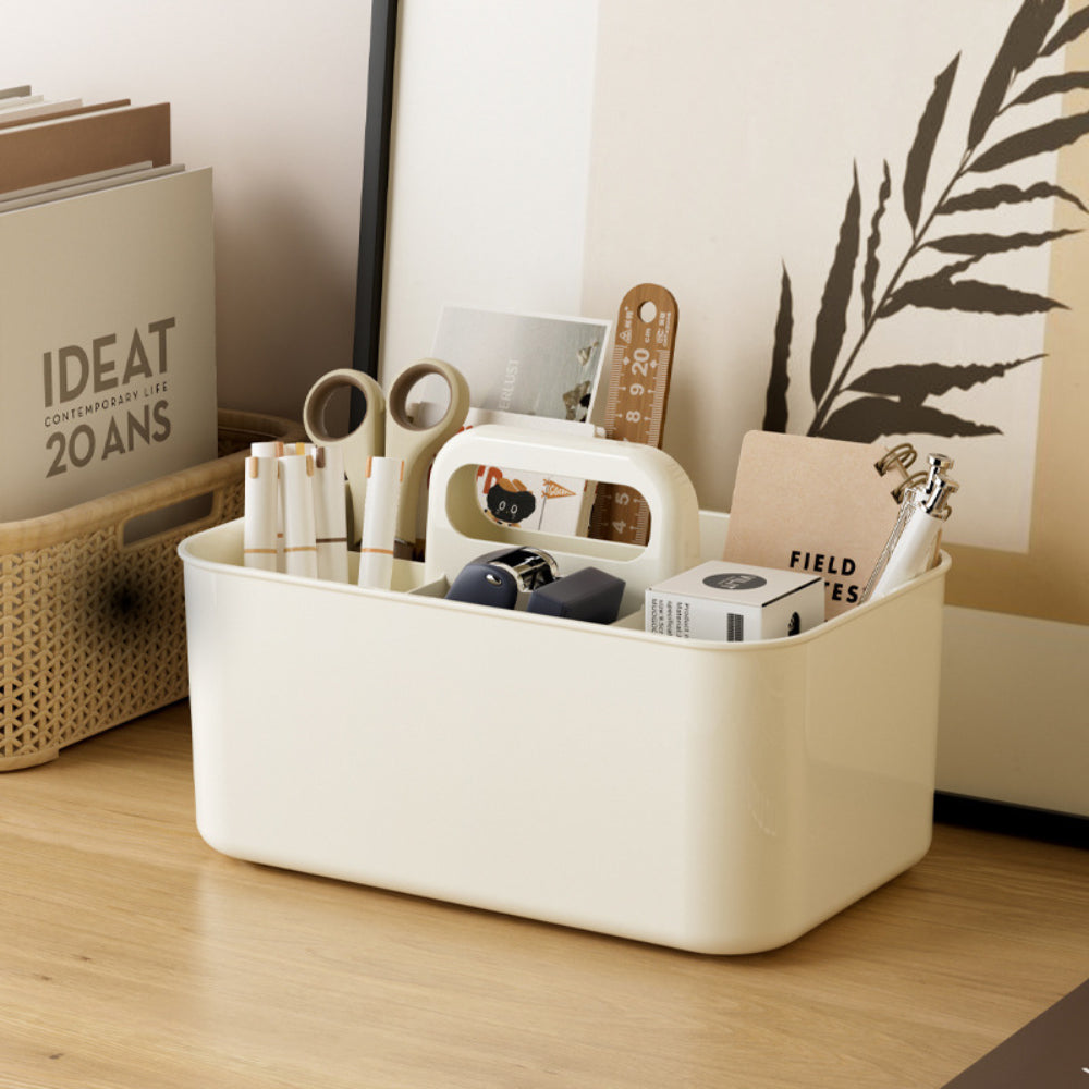 Organizador Multiuso 6 Divisiones Blanco Crema