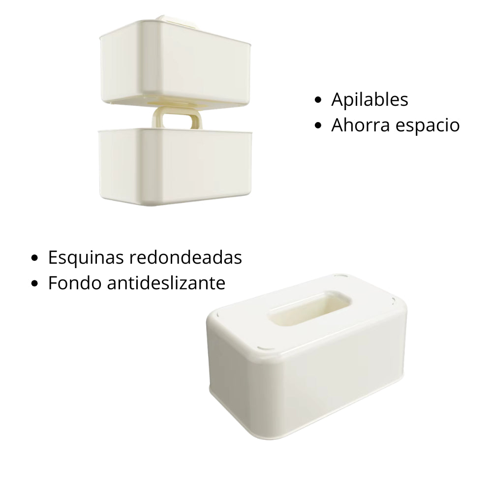 Organizador Multiuso 6 Divisiones Blanco Crema