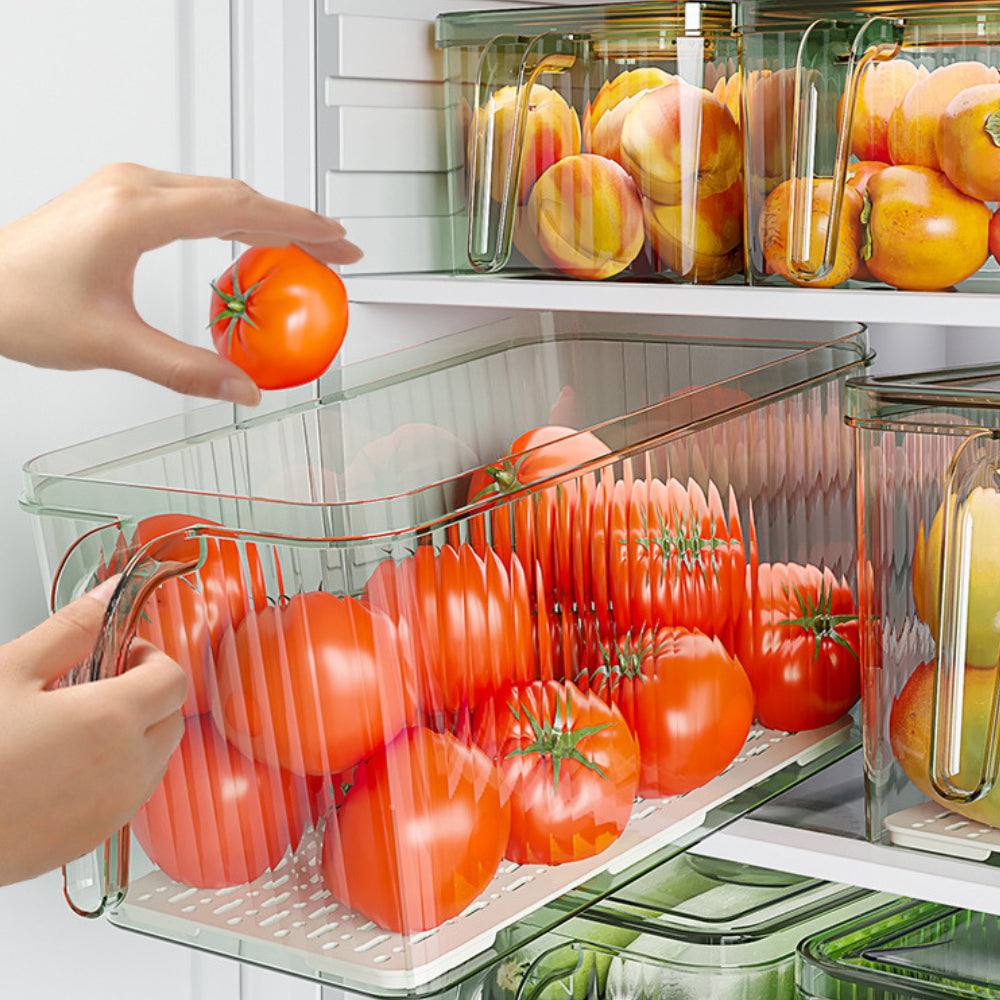 Organizador Transparente para Refrigerador con Mango