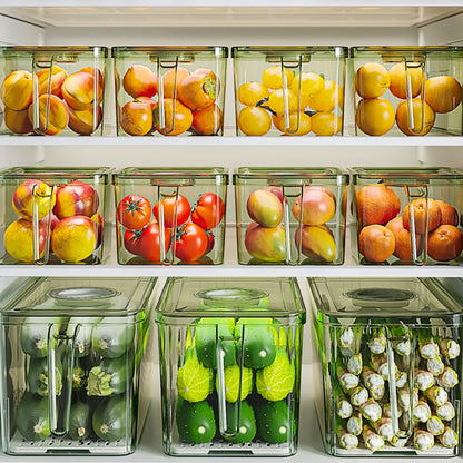 Pack de 3 Organizadores Transparentes con Mango y Tapa