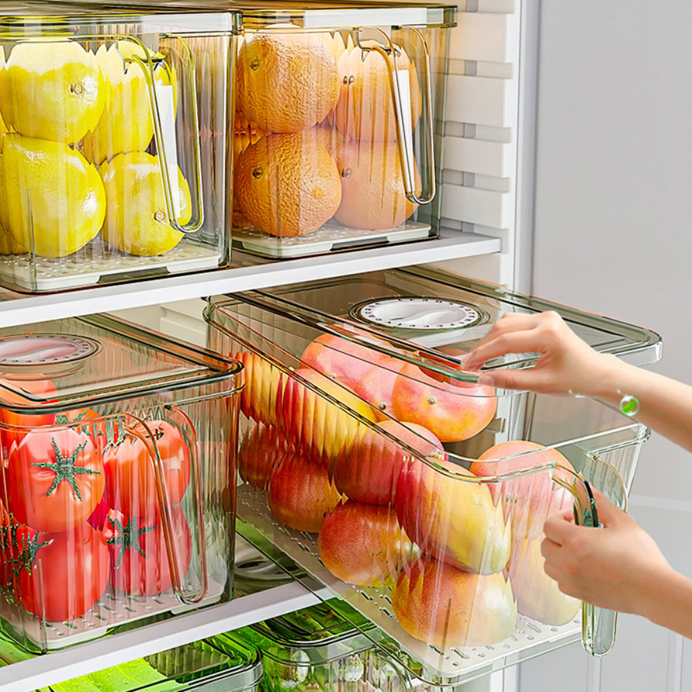 Organizador Transparente para Refrigerador con Mango