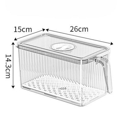 Pack de 3 Organizadores Transparentes con Mango y Tapa