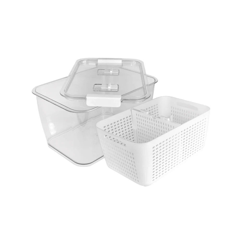 Organizador Refrigerador con Cesta Grande