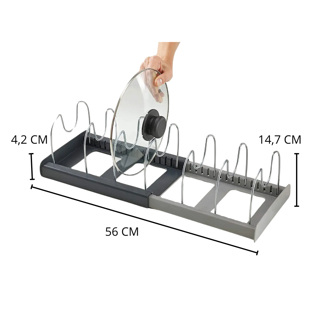 Organizador Extensible para Ollas, Tapas, Platos, Sartenes
