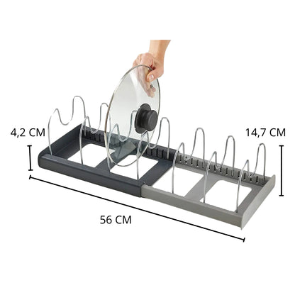 Organizador Extensible para Ollas, Tapas, Platos, Sartenes