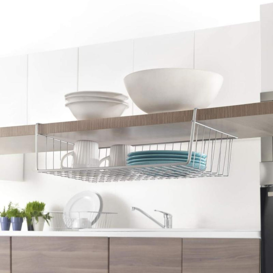 Repisa Colgante Kanguro 40 cm, Color Plata