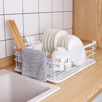 Secaplatos Escurridor 1 Nivel Acero Inox Blanco