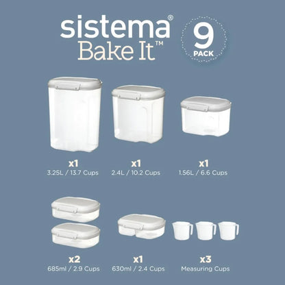 Set Herméticos Sistema Bake It 9 Piezas