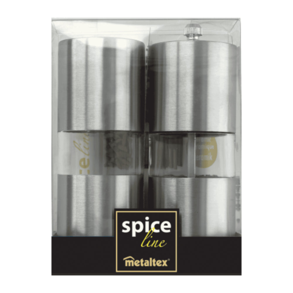 Set Salero y Pimentero Acrílico/Acero Inox Metaltex