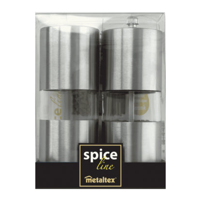 Set Salero y Pimentero Acrílico/Acero Inox Metaltex
